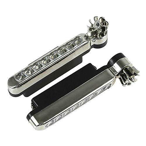 Tecoto Feux Avant de Voiture à énergie éolienne, étanche, lumière de Jour extérieure, antibrouillard, Avertissement de Brouillard 8 LED Cover