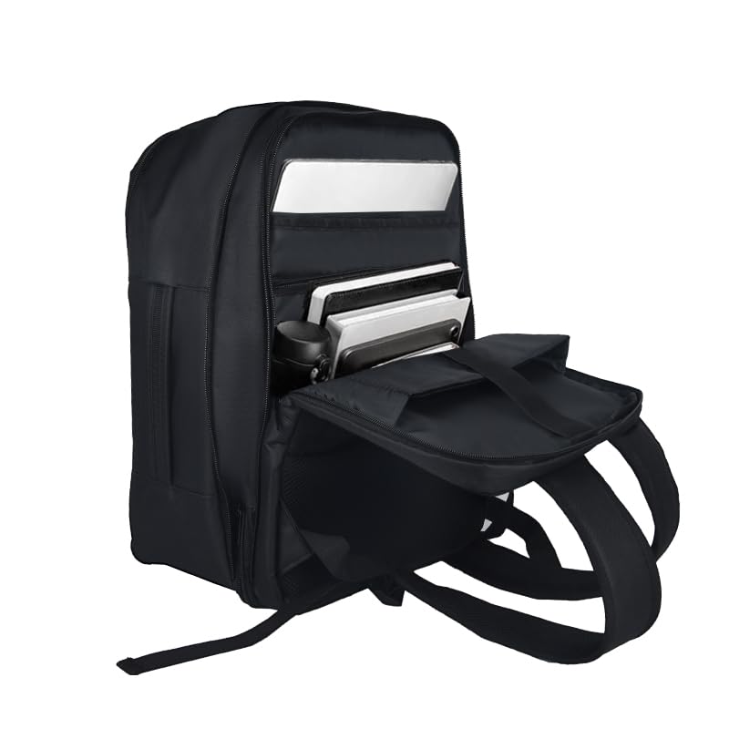Pacemaker Eurowings Rucksack 40 x 30 x 25 cm Handgepäck 40x30x25cm Erweiterbar Koffer 40x30x20 Ryanair Wizzair Transavia (Schwarz-Erweiterbar-40x30x25)