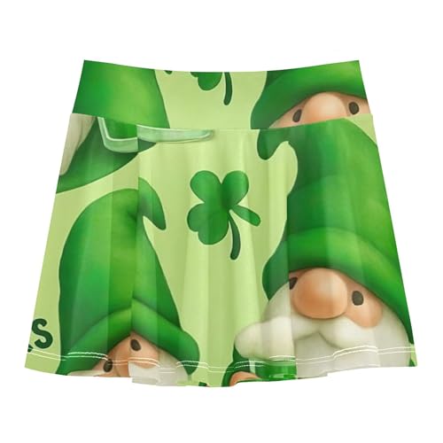 Pink Cute Athletic Shorts Girls Skorts Skirts with Shorts Butterfly Skirt Cute Gnomes Shamrock Green 4t