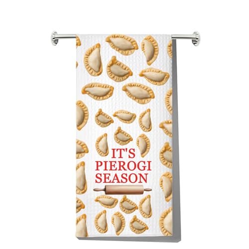 G2TUP Polish Pierogi Kitchen Towel Polish Dumplings Dish Towel Polish