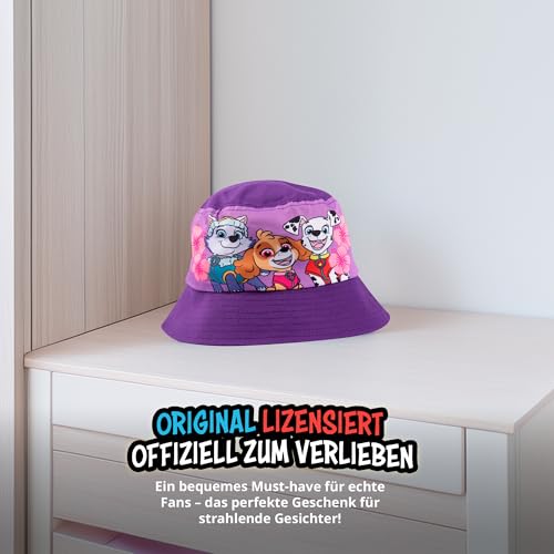 Paw Patrol Fischerhut für Mädchen - Skye, Everest und Marshall Kinder Bucket Hat Sonnenhut Sonnenschutz Anglerhut Blau
