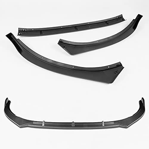 EPARTS 3 Pieces Style Front Bumper Lip Spoiler Splitter Chin Side Body Kit Trim Protection Compatible with 2011-2013 Kia Optima SX/Hybrid (Painted Carbon Fiber Style)