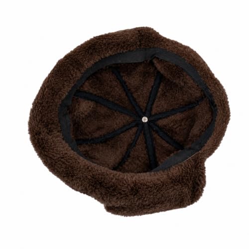 Image of Leather Aviator Russian Ushanka Trapper Shearling Sheepskin Fur Ear Flap Waterproof Winter Hat