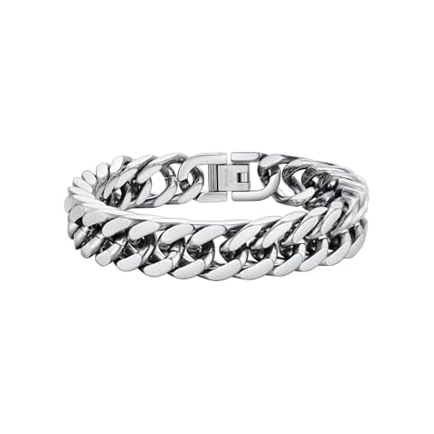 PROSTEEL 12mm Cuban Bracelet for Men Cover