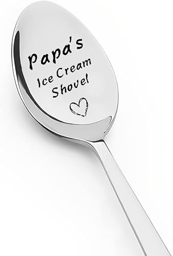 Regalos para papá para papá, abuelo, papas, pala de helado, cuchara grabada, regalo de cumpleaños para papá, abuelo, abuelo, regalo del día del