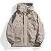 Men Rain Jackets Outdoor Waterproof Windbreaker Hiking Jackets Coats Trendy Soild Color Hooded Lounge Jackets Outerwear