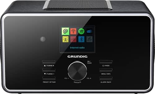 Grundig GIR1080 Odtwarzacz Bluetooth, Biały/Srebrny, 28W