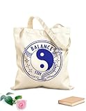 AILOONG Bolsa de tela con correa de cincha equilibrio permanecer tokio japón yin yang continuar Tela de 340g/m² de grosor Bolsa para dibujar