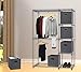 Simple Houseware Foldable Cube Storage Bins with Handles, 11-Inch, Dark Gray, 6-Pack, Fabric Cubes Organizer for Closet or Shelves