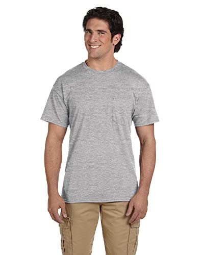 Gildan DryBlend Workwear T-Shirts with Pocket, 2-Pack, Sport Grey, X-Large