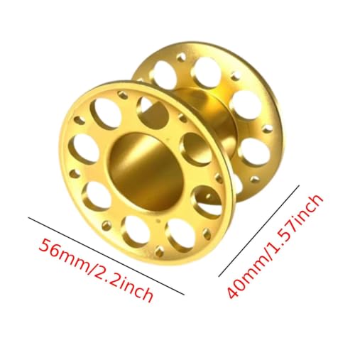 Carrete de buceo compacto en color oro con bobina resistente para pesca 3