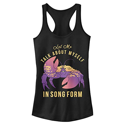 Disney Womens Moana Tamatoa Song Form Slim Fit Scoop Hem Racerback Tank T-Shirt Black Large US