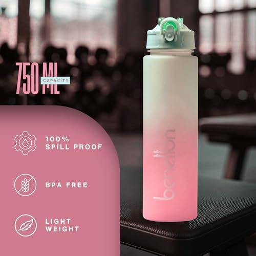 Image of United Colors of Benetton 3-in-1 BPA-Free Water Bottle Set | 2000 ML + 750 ML + 300 ML | Screw Cap, Flip Cap & Straw Lid | Leakproof Reusable Bottles | Gym, Sports, Travel & Daily Use | Pack of 3
