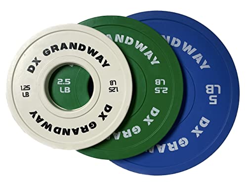 Dx Grandway Fitness Change Weight Plates 1.25Lb 2.5Lb 5Lb Pairs Support Plates Olympic Plates For Weight Lifting Bumper Weight Plates Steel Rubber Strength Training Weight Plates (2.5Lb Pair) #TOP4