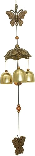 Vista 5 de Hooshing - Campanas de viento de mariposa, pequeñas campanas de metal para jardín, campanas de viento de primavera para jardín, patio, decoración