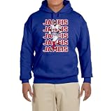 Tenacious Tops Blue New York Jameis Winston Text Pic Hooded Sweatshirt ADULT Large