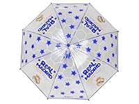 CYPBRANDS Real Madrid Kinder-Regenschirm, manuell, transparent, 8 Stangen und Metallrohr mit hoher Widerstandsfähigkeit, offizielles Produkt, durchsichtig