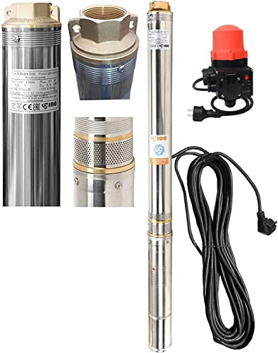 Tiefbrunnenpumpe Brunnenpumpen sandverträglich Edestahl 6300l/h 230V 800 W 90 mm +AUTOPRESS MALEC-POMPY Tiefbrunnenpumpe Brunnenpumpen sandverträglich Edestahl 6300l/h 230V 800 W 90 mm +AUTOPRESS MALEC-POMPY