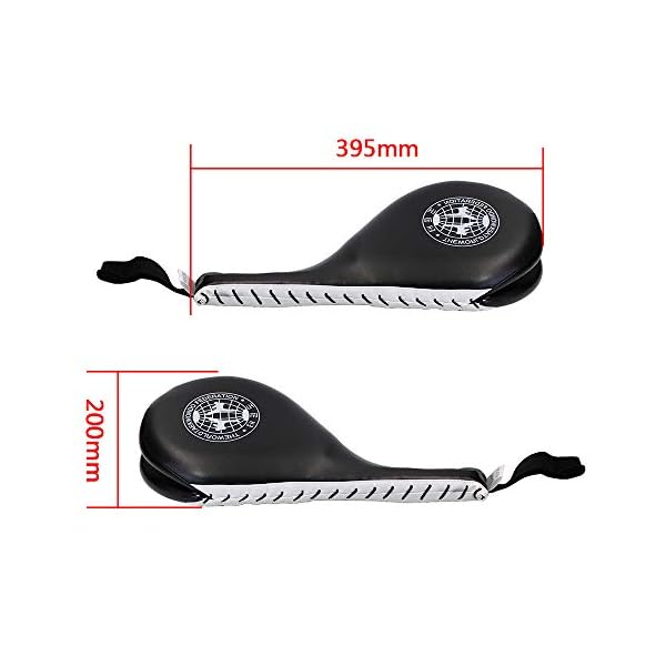 M-Aimee 2 Pack Taekwondo Kick Pad Target Durable Tae Kwon Do Karate Kickboxing Training Pads (Black)