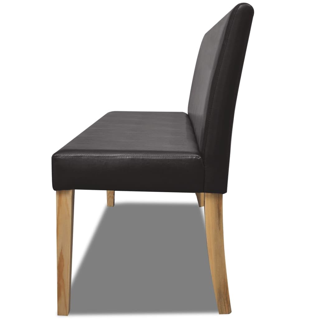 vidaXL Panca 139,5 cm Marrone Scuro in Similpelle