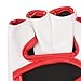 HERCHR Punch Bag Boxing Gloves, PU Leather Sports Half Mitts for Men Women, Martial Arts MMA Sparring Training, Taekwondo, Fighting, Grappling, Kickboxing, Muay Thai Wrist Support(White red)