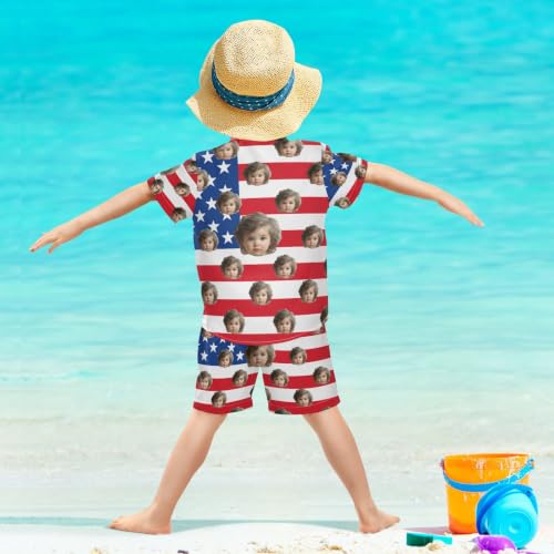 Image of 3T Toddler Boy Shorts Set Teal Hawaiian Button Down Shirts Summer Outfits for Little Boy