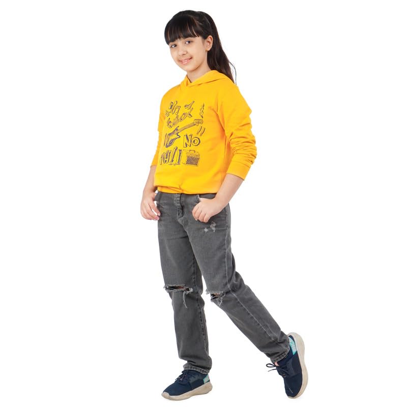Image of Real Basics Girls Cotton Hooded Sweatshirt (Pack of 1)
