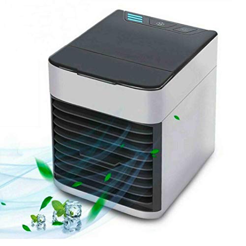 Luftkühler, persönlicher Raumkühler, tragbar, USB 3 Geschwindigkeiten, LED-Nachtlicht, Luftbefeuchter, Verdunstungsreiniger, Klimaanlage, Ventilator - ideal für Zuhause, Büro, Reisen und Camping Cover