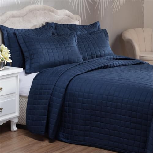 Texhome, Kit Cobre Leito Dupla Face Micro Percal 300 Fios Solteiro Com Porta Travesseiro COR:AZUL MA