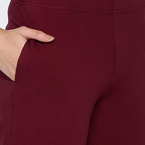 Image of GO COLORS Cotton Stretch Kurti Pants Full Length for Women | Breathable, Mid Rise, Tall