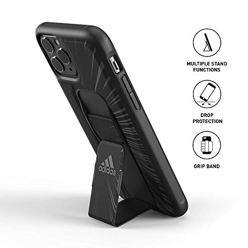 adidas Compatible with iPhone 11 Pro Case, Sports Grip Stand Mobile Phone Case - Black - Image 2