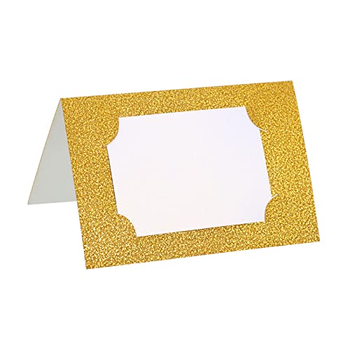 Marque-places vierges dorés pour fête de mariage et réception chic lot de 50