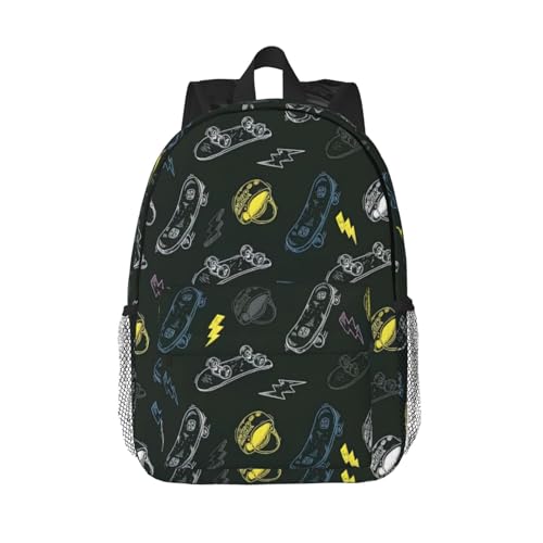 Sac à dos graffiti avec compartiment PC portable pour voyage et collège