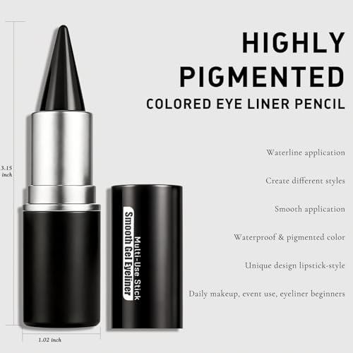 Delineador Gel Negro 2 Piezas Resistente al Agua miniatura 5