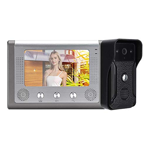 7-Zoll-LCD-2-Wege-Audio-Gegensprechanlage Türklingel Video-Tür Telefon Nachtansicht Regenschutz(European regulations)