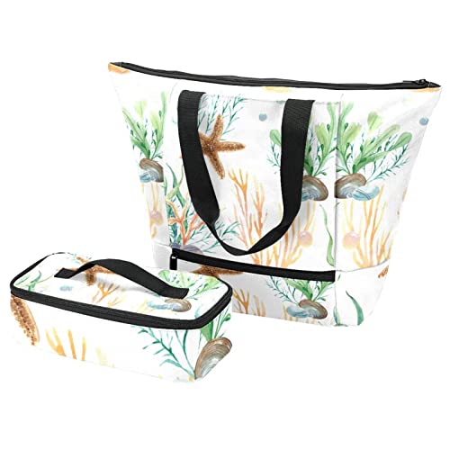 Sac à main marin et boîte à déjeuner pour le travail et le pique-nique