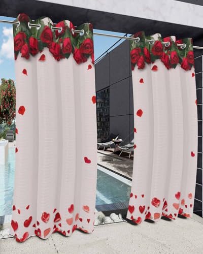 Red Floral Privacy Panel