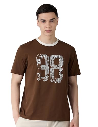 Image of Amazon Brand - Symbol Men Regular Fit Ringer T-Shirt | Half Sleeves | Graphic Printed | Available in Plus Size