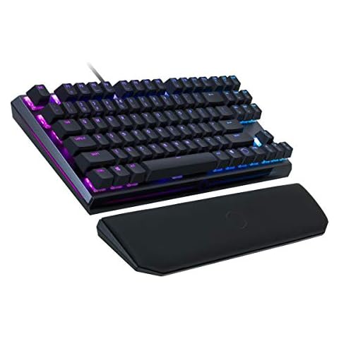 Cooler Master MasterKeys MK730 Tenkeyless - Mechanische RGB Gaming-Tastatur ohne Nummernblock, Gehäuse aus gebürstetem Aluminium, abnehmbare magnetische Handballenauflage Cover