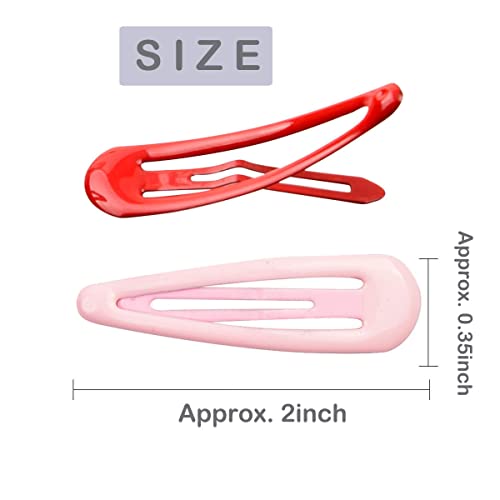 Snap Hair Clips, 2 Inch, 30 Pcs, 10 Assorted Colors image 5