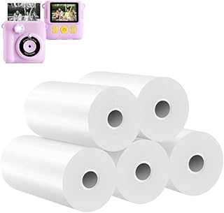 AORILE 5 Rollen Druckpapier für Kinderkamera, Sofortdruck Thermopapier, Sofortdruckkamera für Kinder,Nachfüllpapier für Ki...