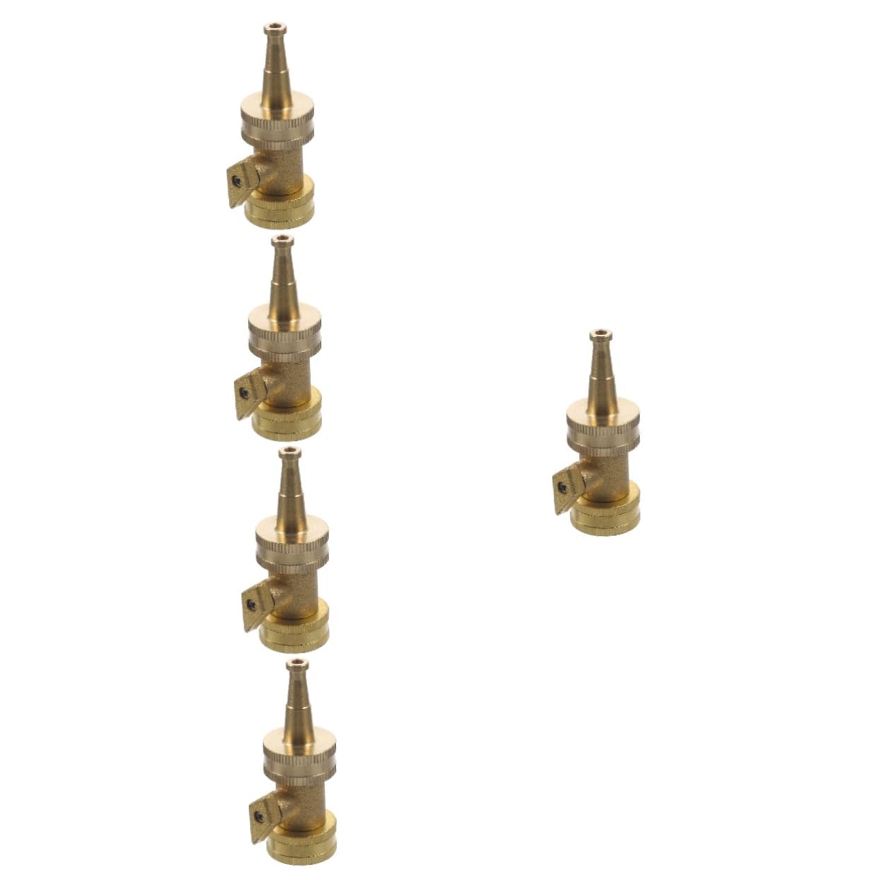 Abaodam 5 Sätze Messingdüse Jet Sprühgerät Gartenschlauch Ventil Wasserventile Gartenschlauchabschaltventil Sprinklerventile Gartendüse Ventile schließen Absperrventile Golden