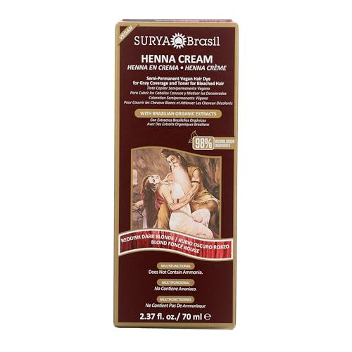 Surya Brasil Products Henna Cream, Reddish Dark Blonde, 2.37 Fluid Ounce