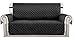 RHF Reversible Loveseat Covers for Dogs, Couch Covers for Dogs, Loveseat Cover for Dogs,Pet Cover for Loveseat, Loveseat Slipcover&Love Seat Couch Covers, Machine Washable (Loveseat: Black/Gray)