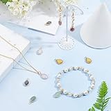 nbeads 10 Stück Natürliche Edelstein Anhänger, 5 Materialien Stein Charms Facettierte Teardrop-Stein-Anhänger Mit Goldener Messing-Open-Back-Lünette Für Die Schmuckherstellung, Bohrung: 2 mm