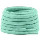 DELELE Oval Athletic Shoelaces Half Round Shoe Laces Mint Green 2 Pair 47.24'