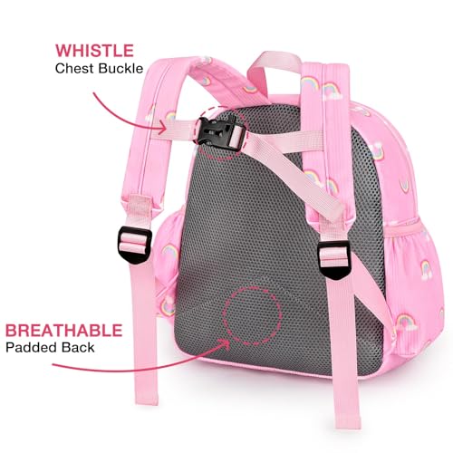 Image of STEAMEDBUN Corduroy Kids Backpack for Girls 5-8: Girls Backpack for Elementary Kindergarten - 15 inch Cute Backpacks for Kids - Rainbow