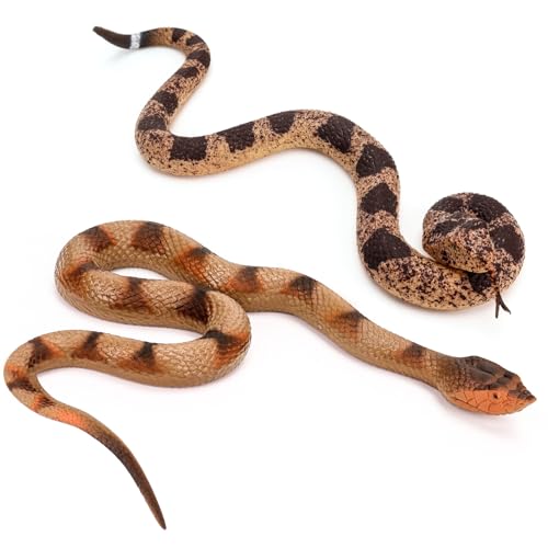 Faux serpent en caoutchouc HFATMOS (Lot de 2) : figurines réalistes pour décoration d'Halloween