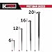 K Tool International 71600 4 Piece Pry Bar Set for Garages, Repair Shops, and DIY, Lady Slipper Style, Heavy Duty Heat Treated Steel, Rolling Head, Organizing Case, Includes Sizes 6