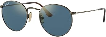 Ray-Ban Unisex Rb8247 Round Titanium Round Sunglasses